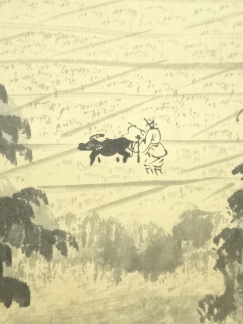 道具 ] - 道具 陳文翰筆 水墨山水 肉筆絹本掛軸 | ネットショップ圭